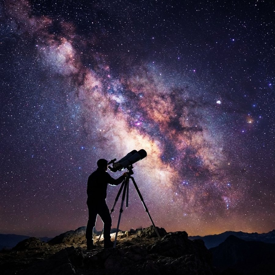 A telescope under the Milky Way